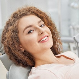 Patient after seeing cosmetic dentist in Arlington