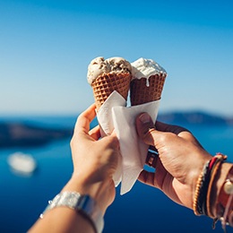 Two ice cream cones in Arlington