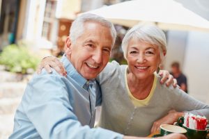 smiling older couple