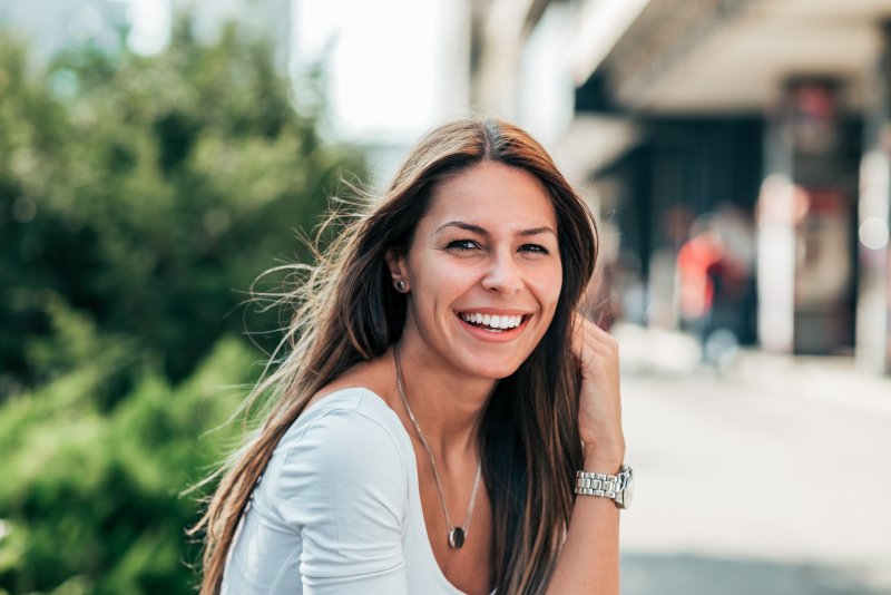 woman with a whiter smile